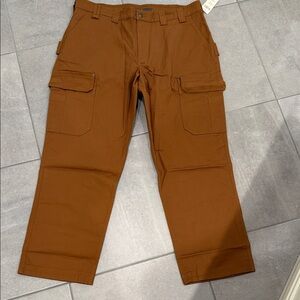 NWT Duluth Men’s Duluthflex Fire Hose Relaxed Fit Cargo Work Pants Brown Size 42